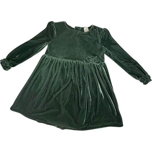 Carter's Long-sleeve Green Velvet Dress size 2T excellent used condition
