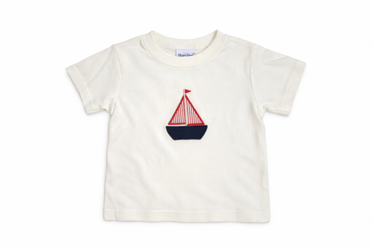 Blossom Blanks Sailboat Shirt size 5T good used condition