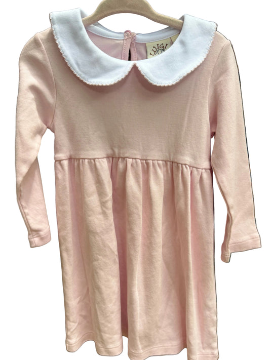 3T | Luigi Kids | Pink Long-Sleeve Peter Pan Collar Dress | EUC