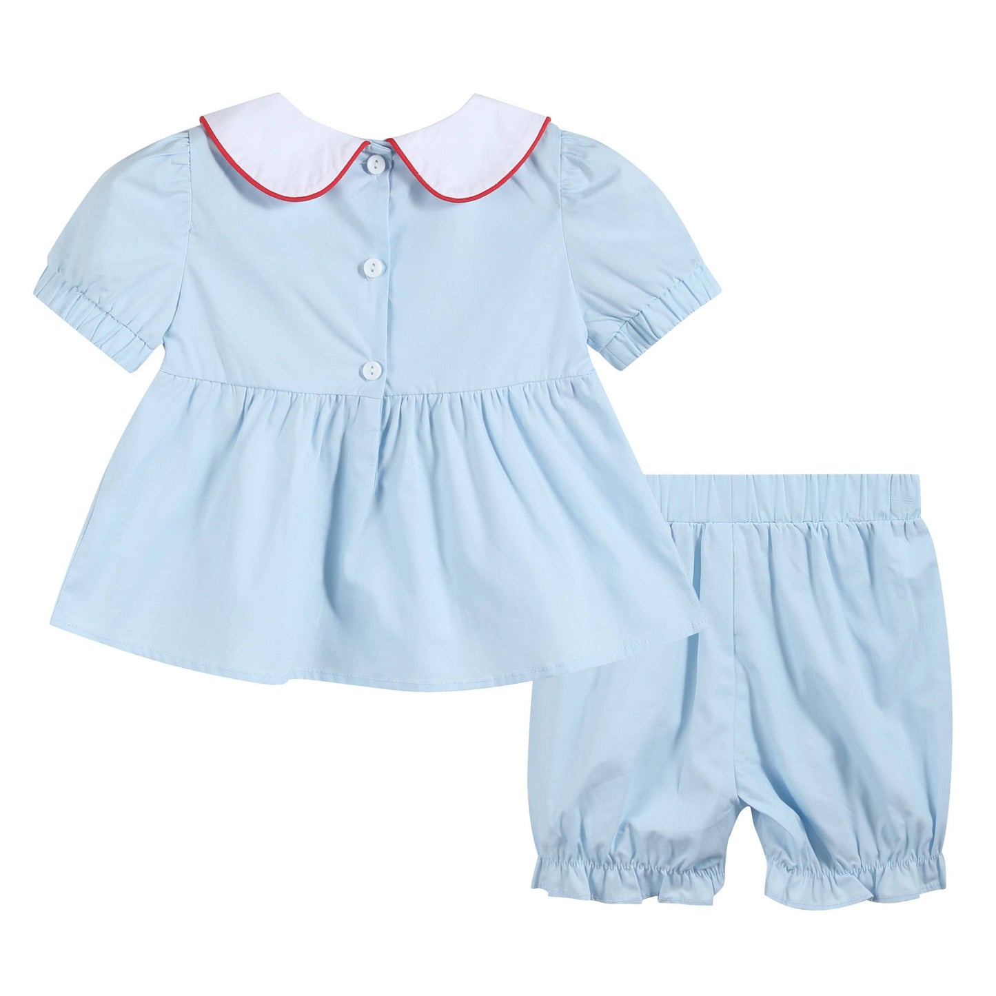 18-24M | Lil Cactus | Light Blue Santa Smocked Dress and Bloomers | NWT