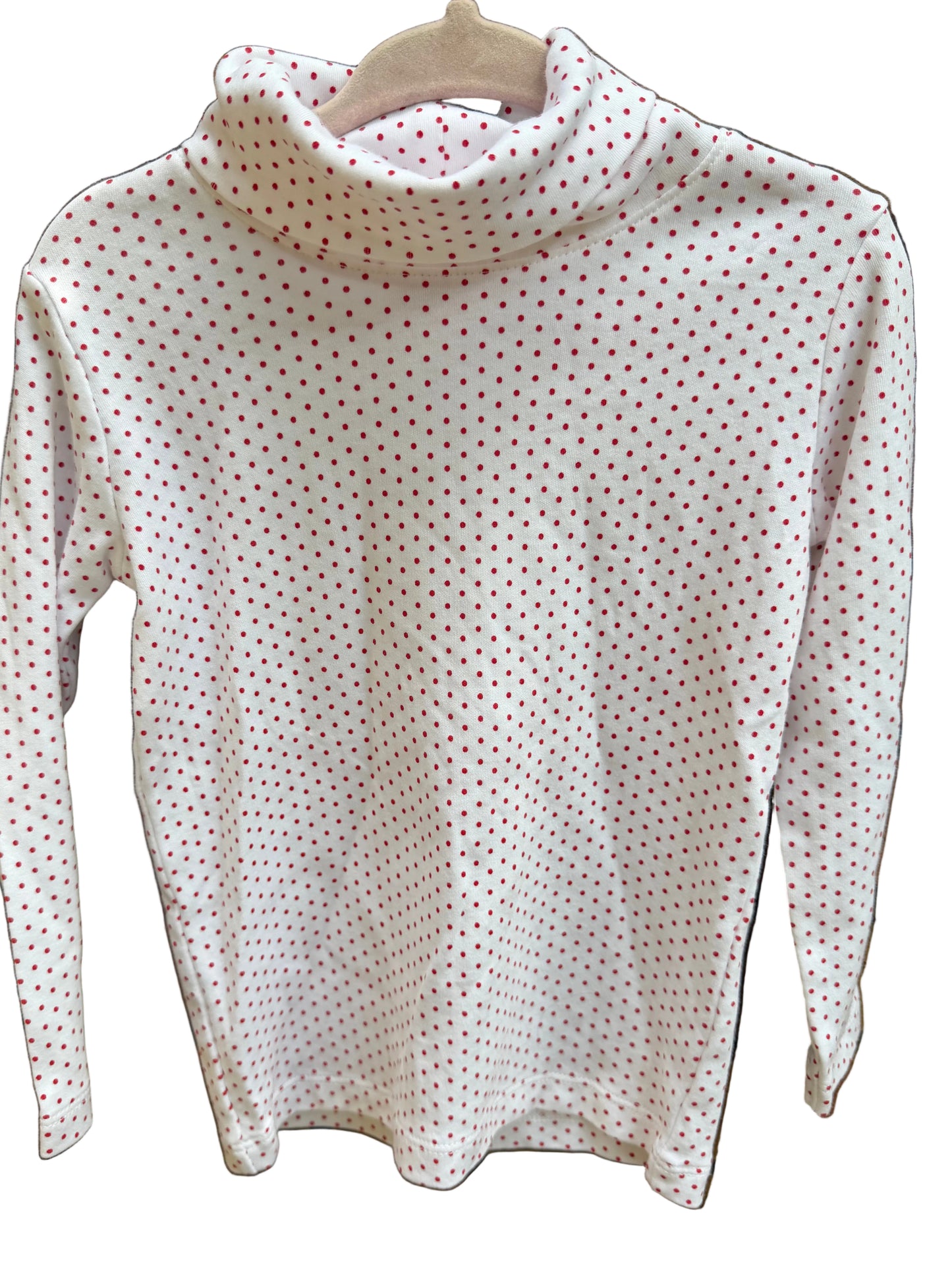 3T TBBC Red and White Polka Dot Turtleneck Long-sleeve with Blue Legging Pants EUC