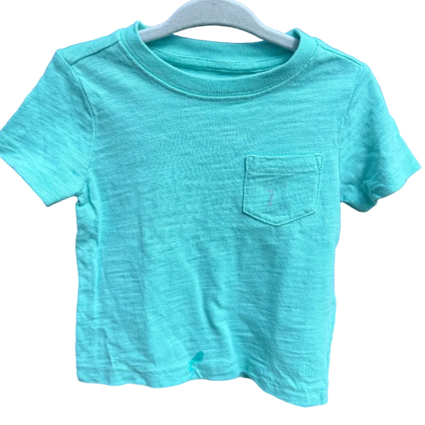 6-12M Janie and Jack Green Short-sleeve Pocket Shirt GUC