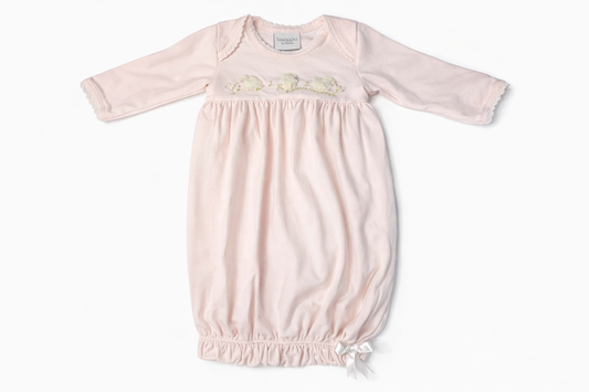 Squiggles by Charlie Pink Lamb Sleeper Gown size 0–3M excellent used condition