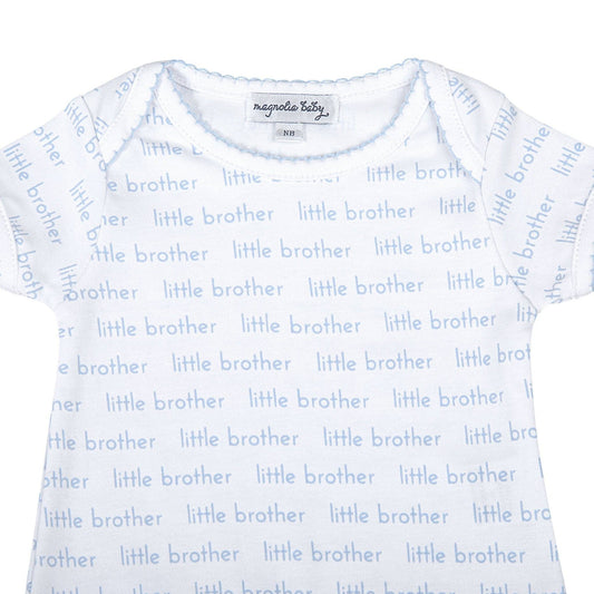 3M | Magnolia Baby | Little Brother Print Short Sleeve Bodysuit | NWT