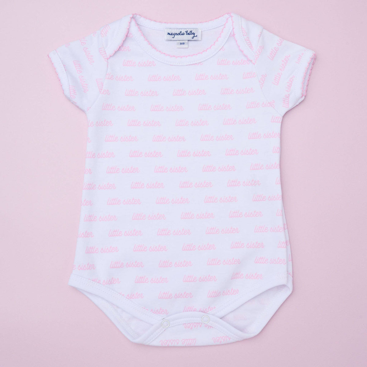 6M | Magnolia Baby | Little Sister Print Short Sleeve Bodysuit | NWT