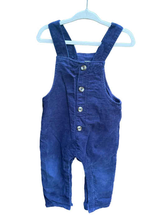 12M Cat & Jack Navy Corduroy Overalls EUC