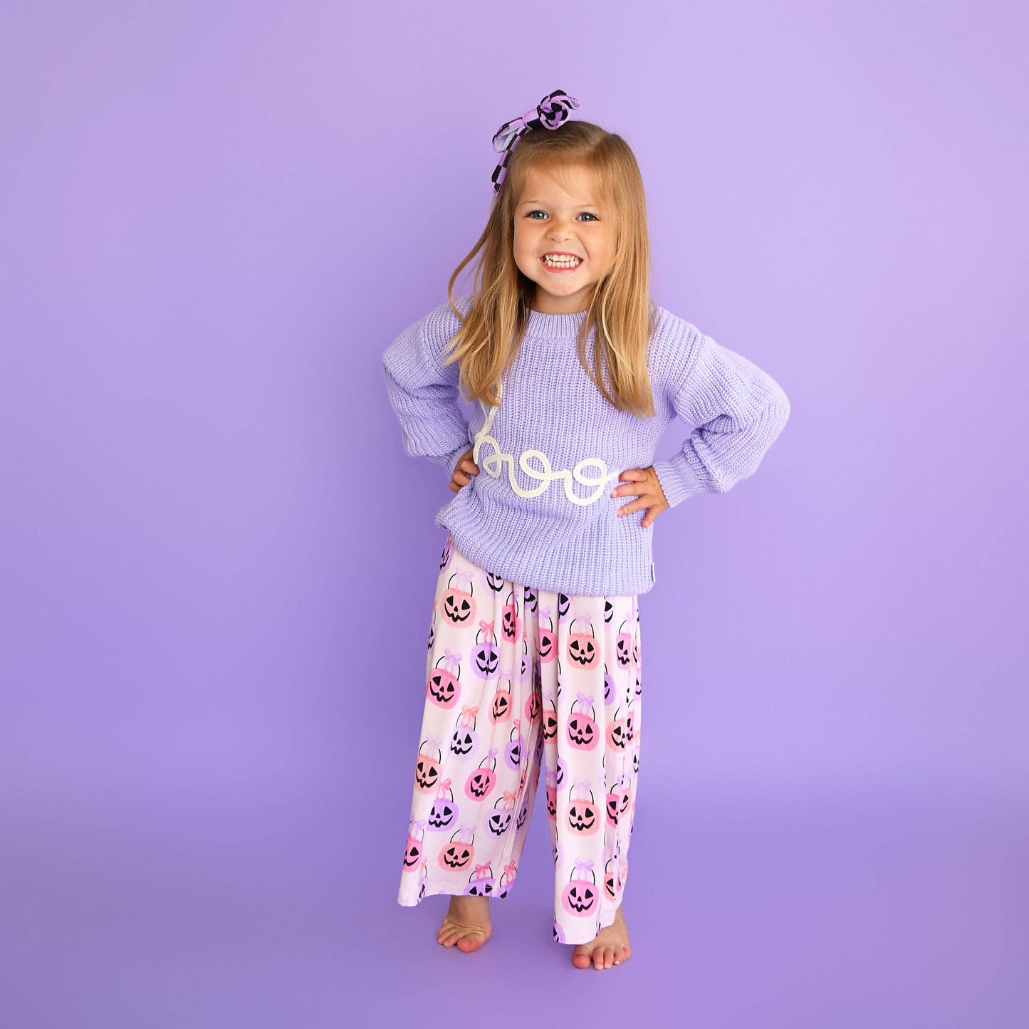 2T/3T | Gigi and Max | Boo Purple Solid Knit Halloween Sweater | NWT