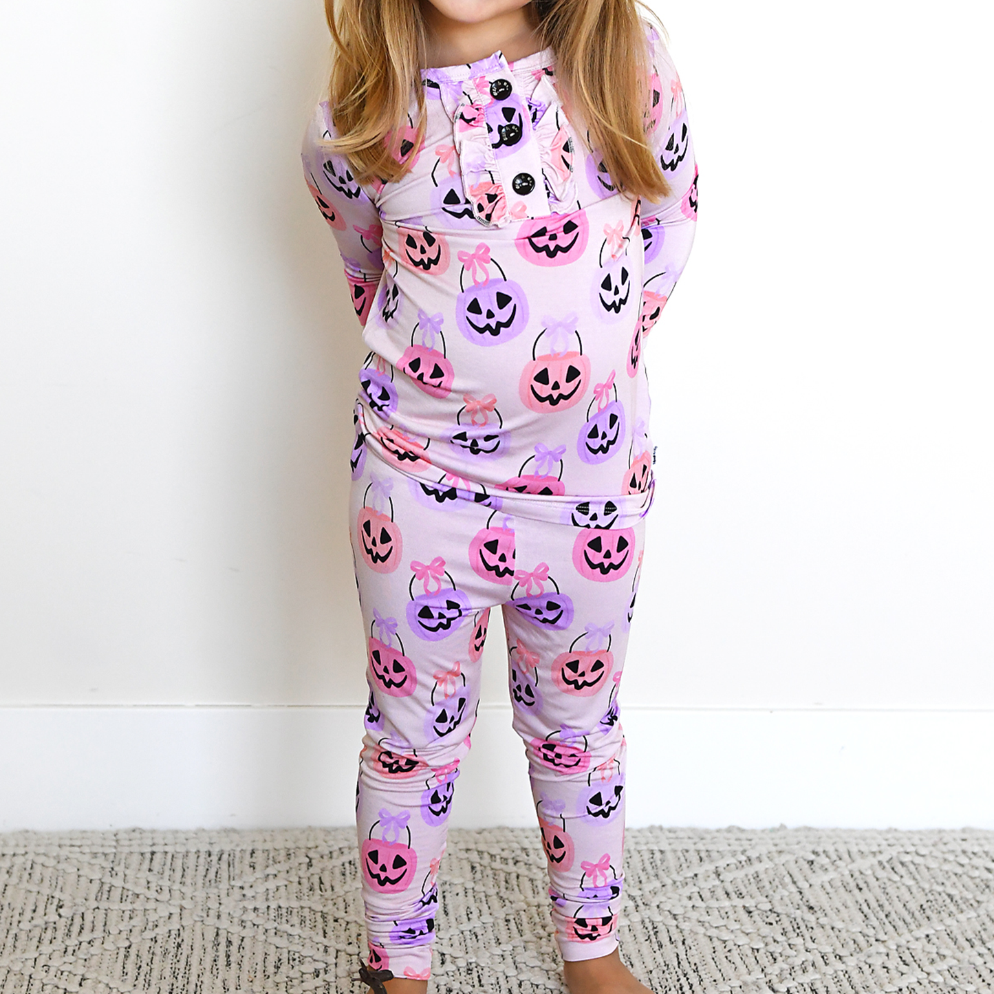 2T/3T | Gigi and Max | Emmy Ruffle Two Piece Bamboo Halloween Pumpkins Outfit | NWT