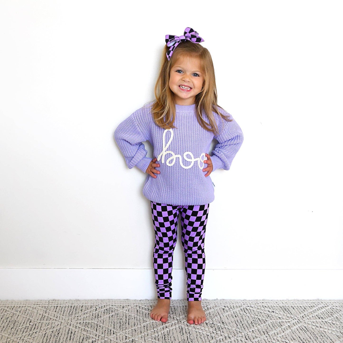 2T/3T | Gigi and Max | Boo Purple Solid Knit Halloween Sweater | NWT