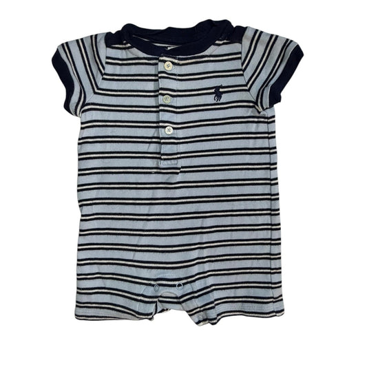 3M Ralph Lauren Dark Blue, Light Blue, and White Short-sleeve Polo Shortall GUC
