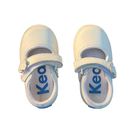 Size 4 Keds White Flower Sneakers EUC
