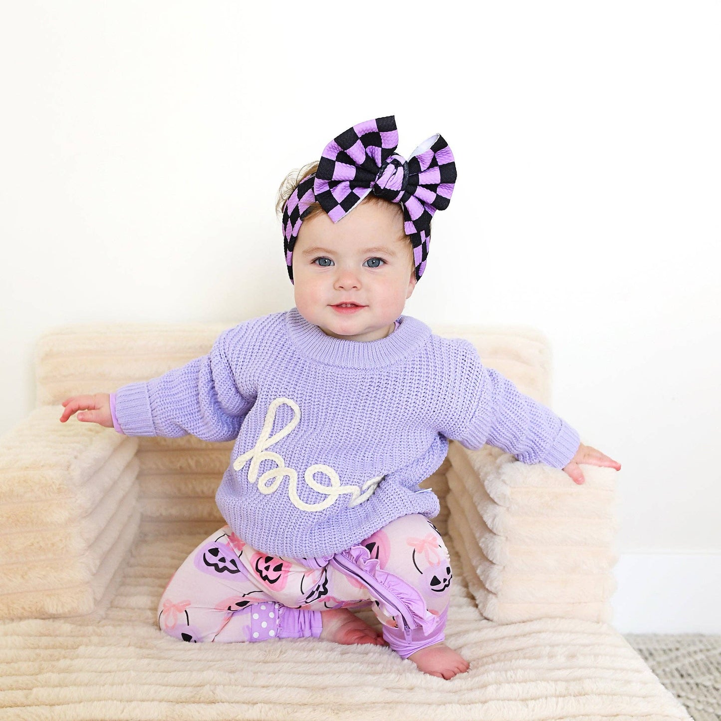 2T/3T | Gigi and Max | Boo Purple Solid Knit Halloween Sweater | NWT