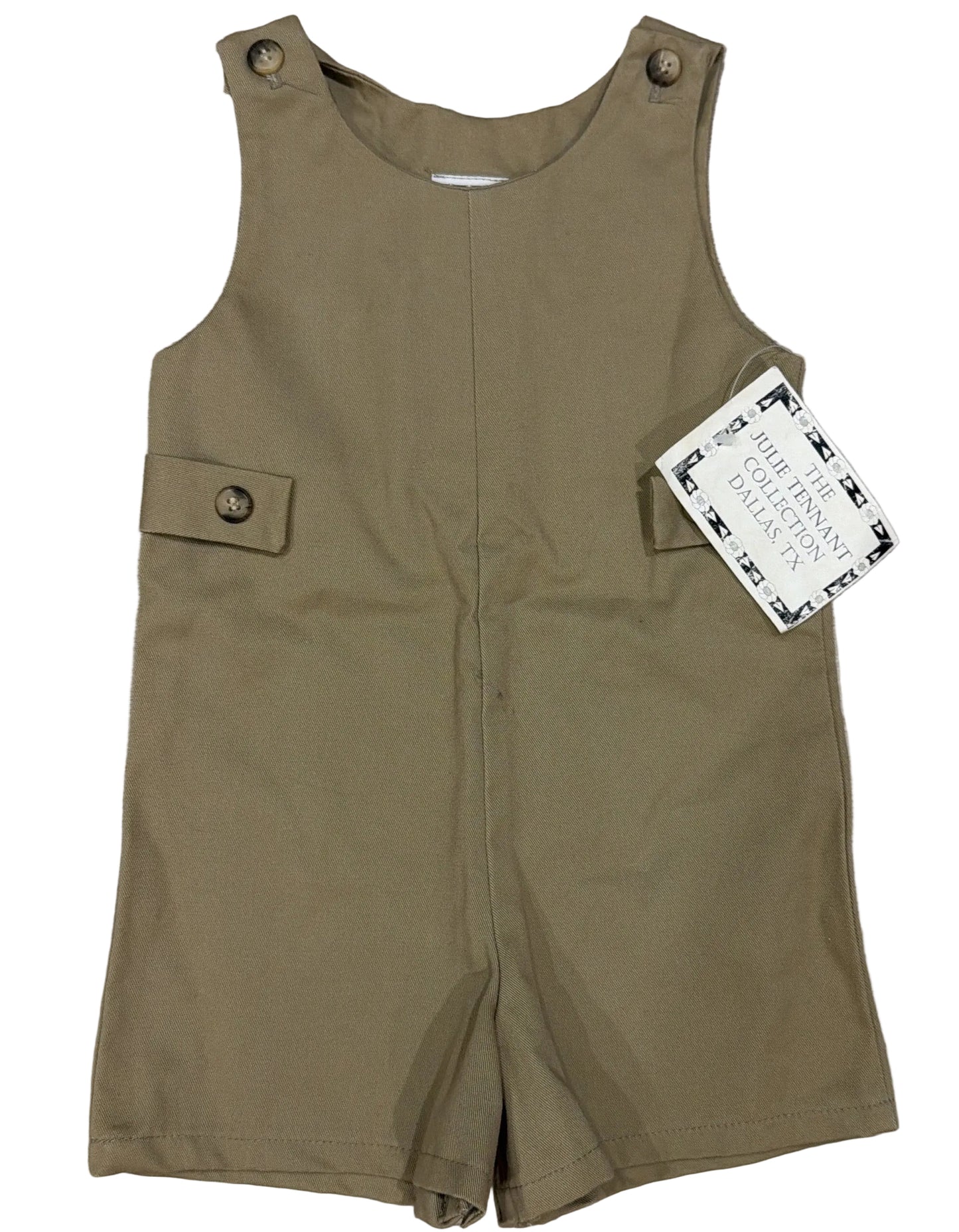 Est. 3T The Julie Tennant Collection Khaki Sleeveless Shortall NWT