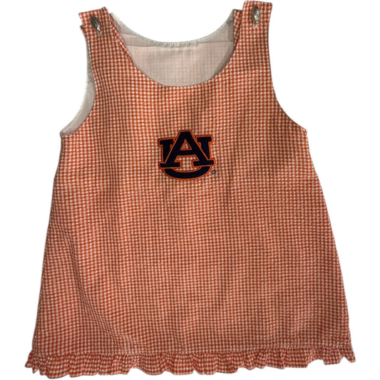 Sara Lynn Togs Orange & White Gingham Auburn Dress size 18M excellent used condition