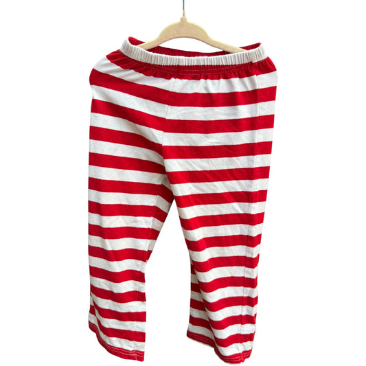 4T Blanks Boutique Red and White Striped Pants with Back Pocket EUC
