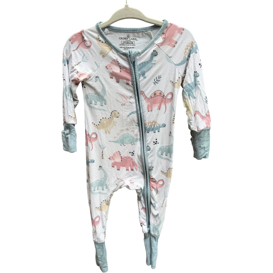 0-3M Caden Lane Bamboo Dinosaur Sleeper GUC