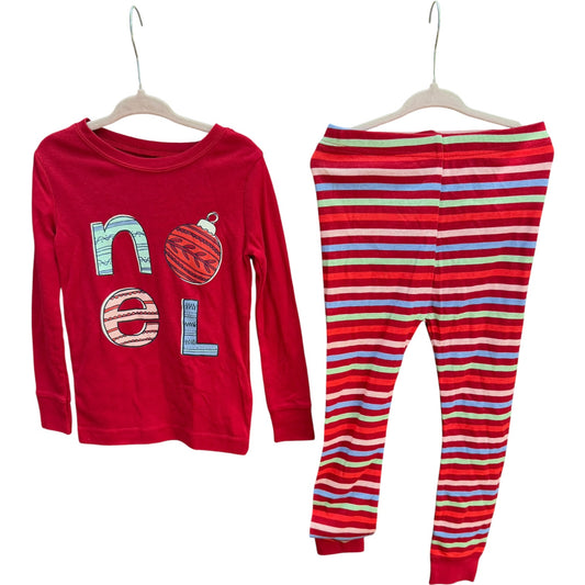 5T Long-sleeve Noel Shirt with Matching Striped Holiday Leggings NWT
