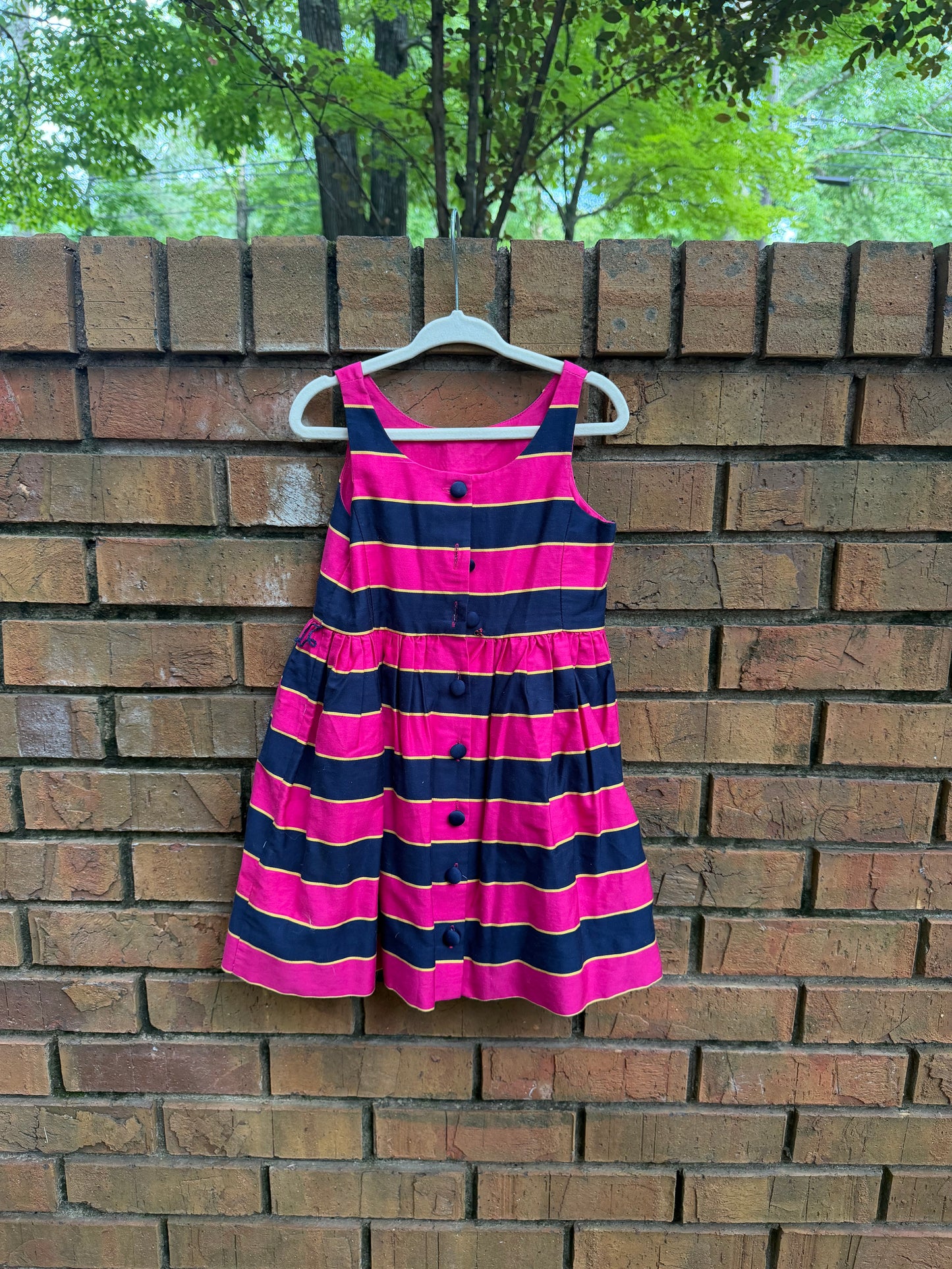 3T Polo Ralph Lauren Pink, Navy, and Yellow Sleeveless Dress Play