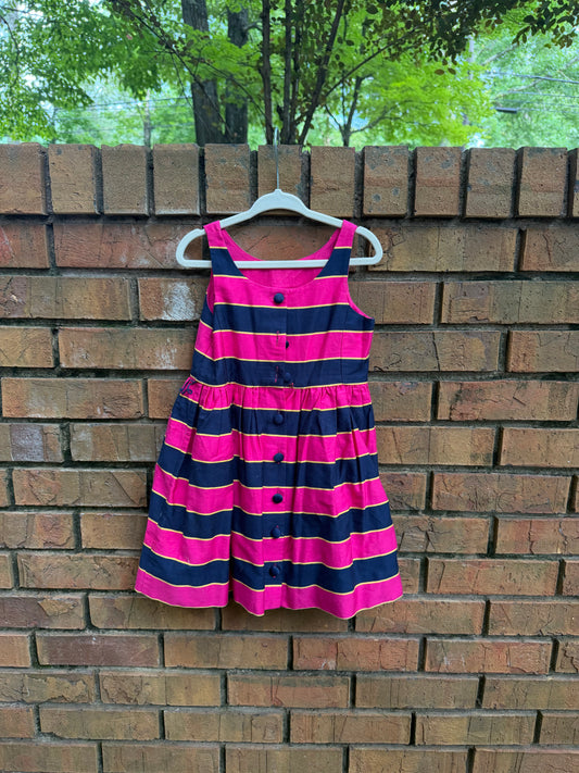 3T Polo Ralph Lauren Pink, Navy, and Yellow Sleeveless Dress Play