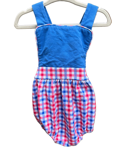 12-18M The Smock Market Red, White, and Blue Gingham Bubble Play