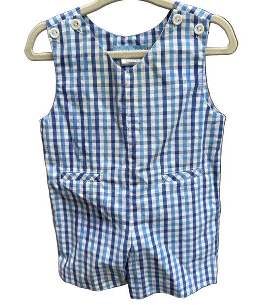 6M Monday's Child Blue and White Gingham Shortall GUC