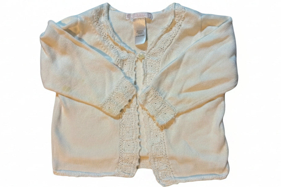 12-18M Janie and Jack White Sweater EUC