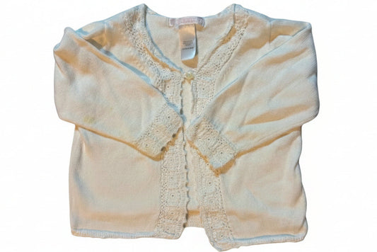 12-18M Janie and Jack White Sweater EUC
