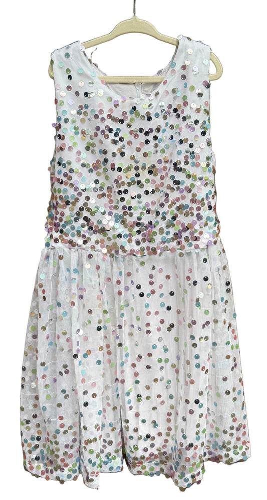 7 | Chasing Fireflies | Gray Sequin Dress | EUC