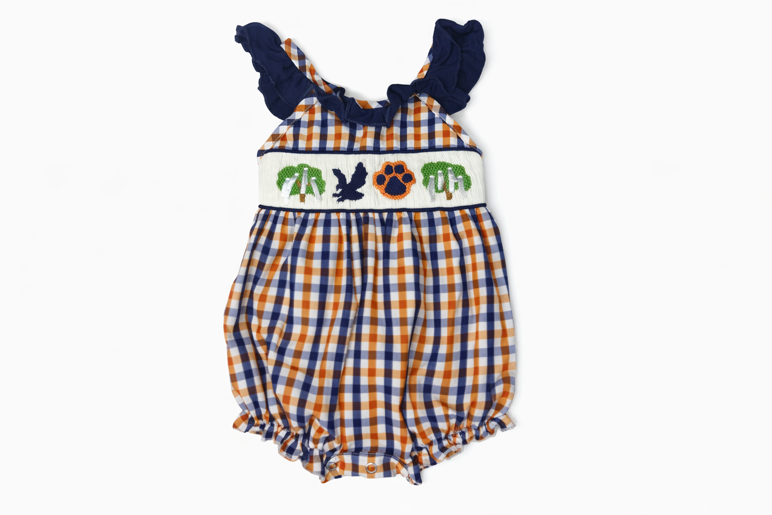 Little Birdie Co Auburn Gingham Bubble size 9M excellent used condition