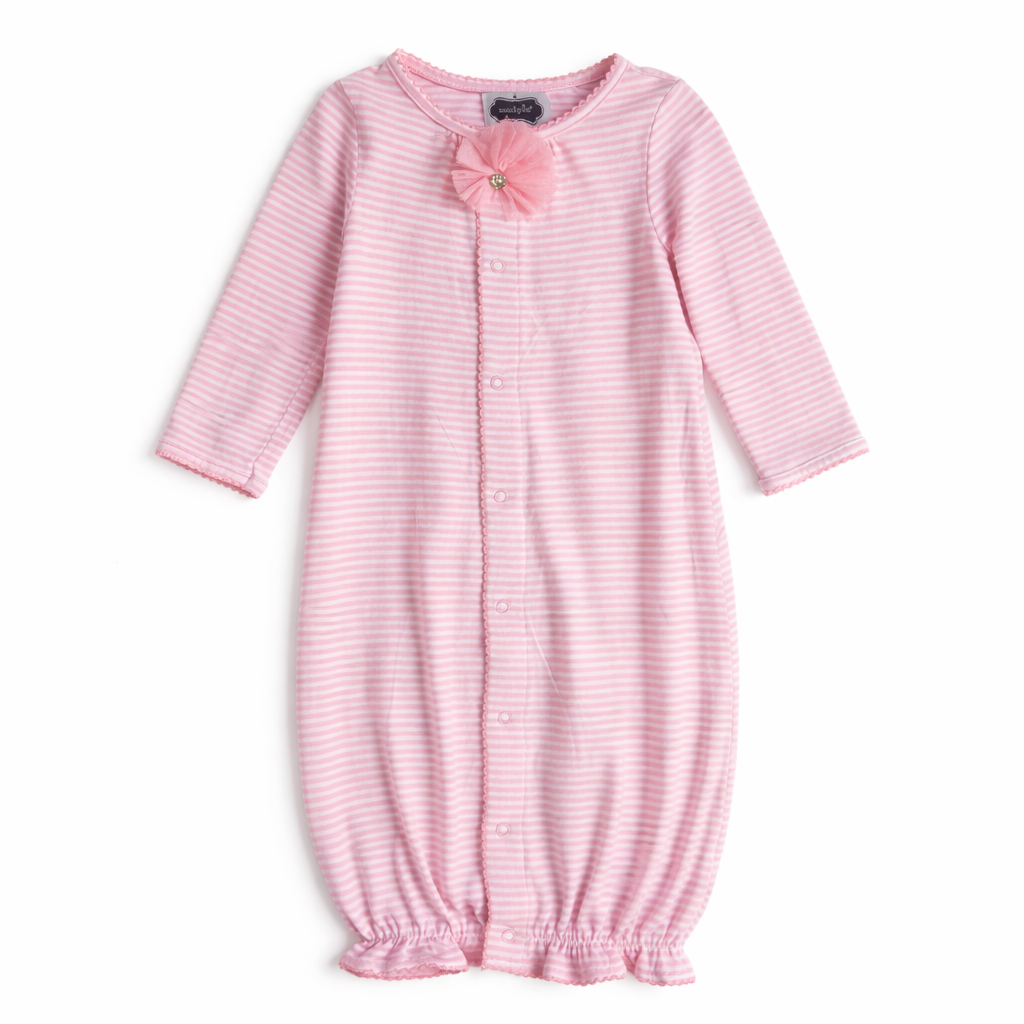 Mud Pie Baby Girl Pink Nightgown size 6-9M good used condition