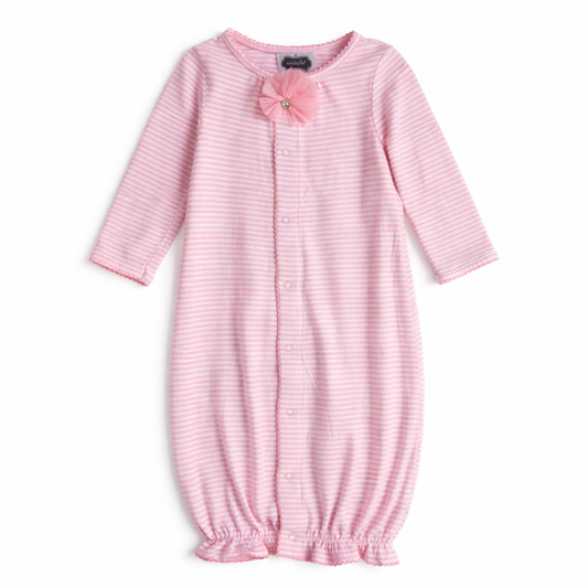 Mud Pie Baby Girl Pink Nightgown size 6-9M good used condition