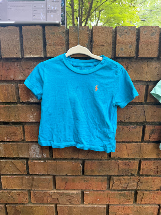 9 Month Polo Ralph Lauren Blue Short-sleeve Shirt GUC
