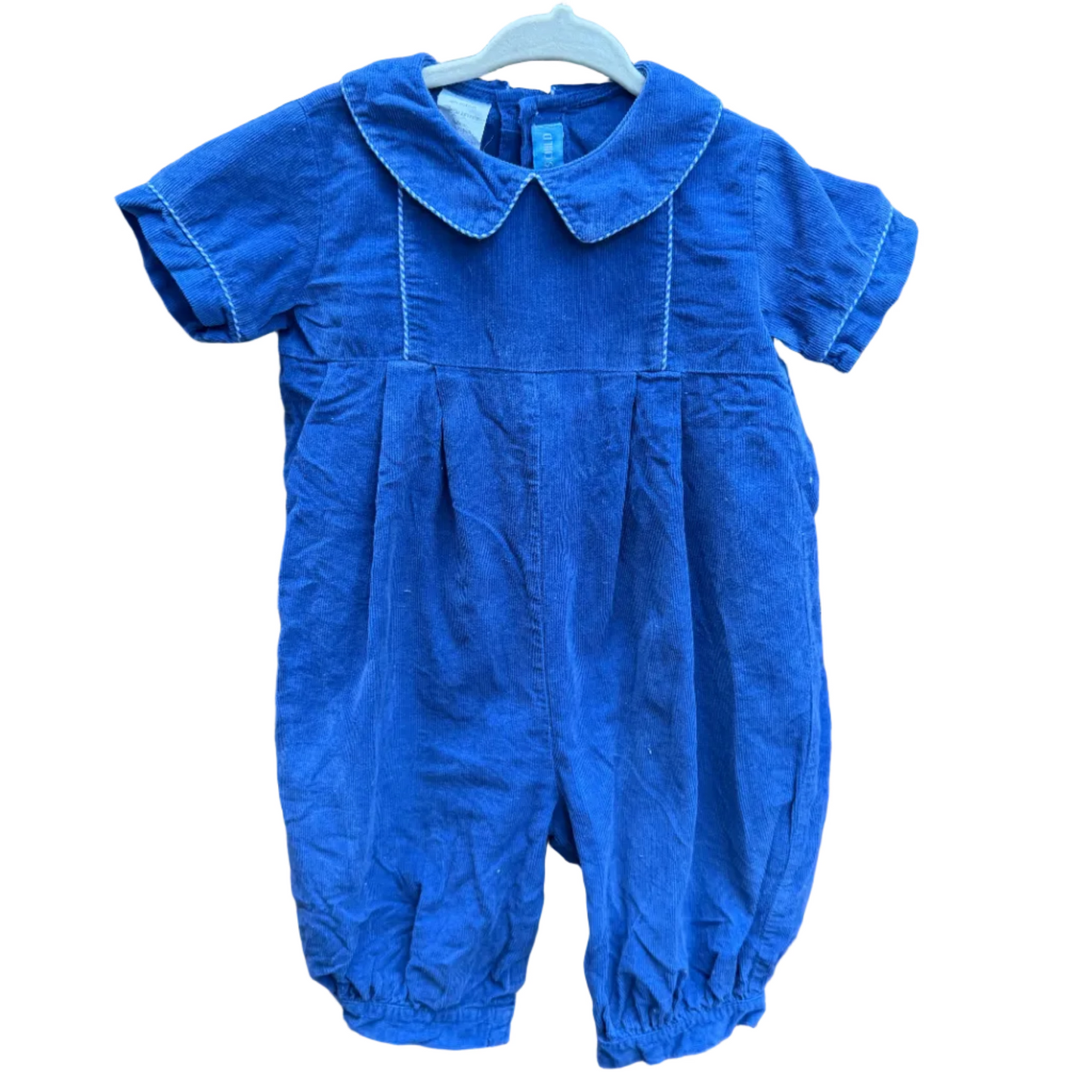 12M Monday's Child Blue Corduroy Short-sleeve Longall EUC