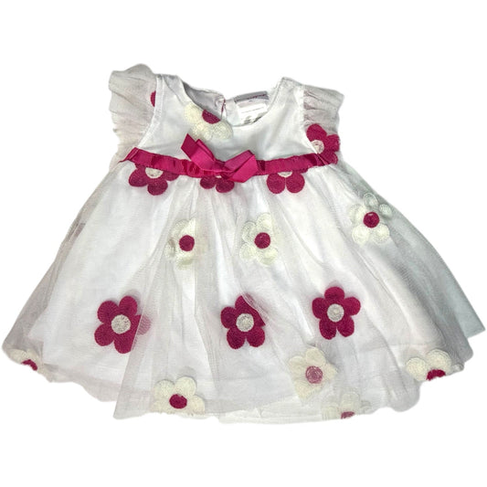 Nanette White & Pink Flower Dress size 12M excellent used condition