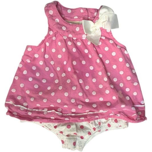 First Impressions Pink Polka Dot Bubble size 12M good used condition