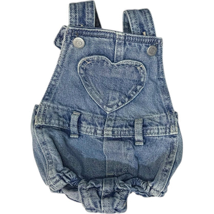 Old Navy Blue Jean Heart Bubble with Life is Good Yellow Shirt size 3-6M good used condition