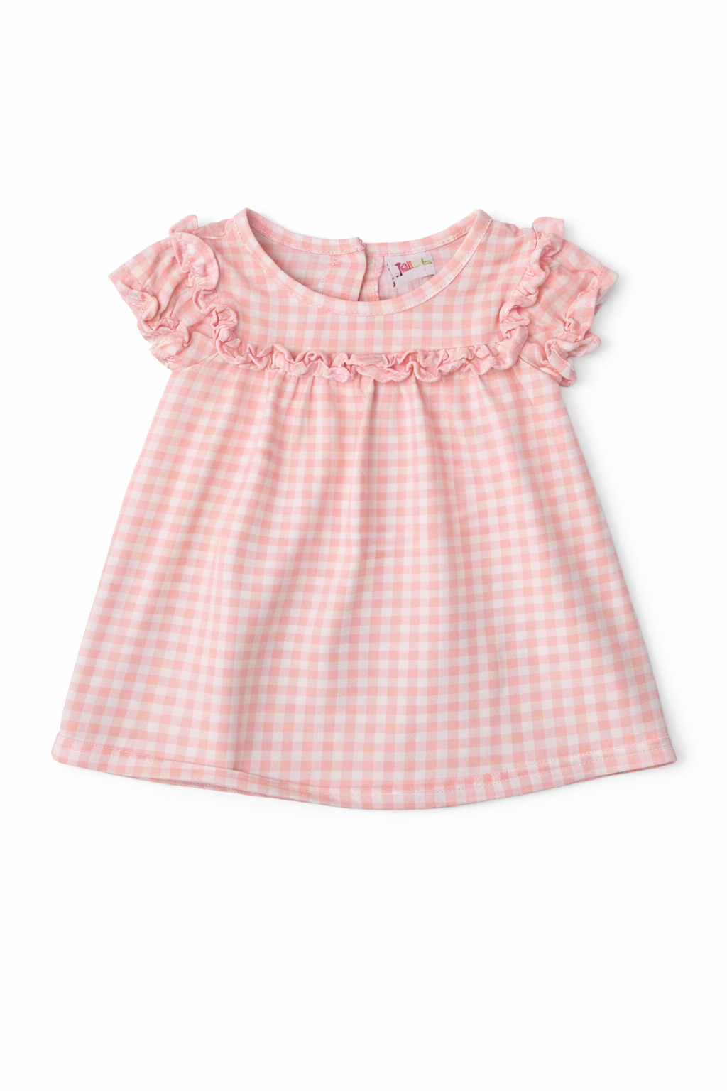 Jellybean Light Pink Gingham Dress size 6M good used condition