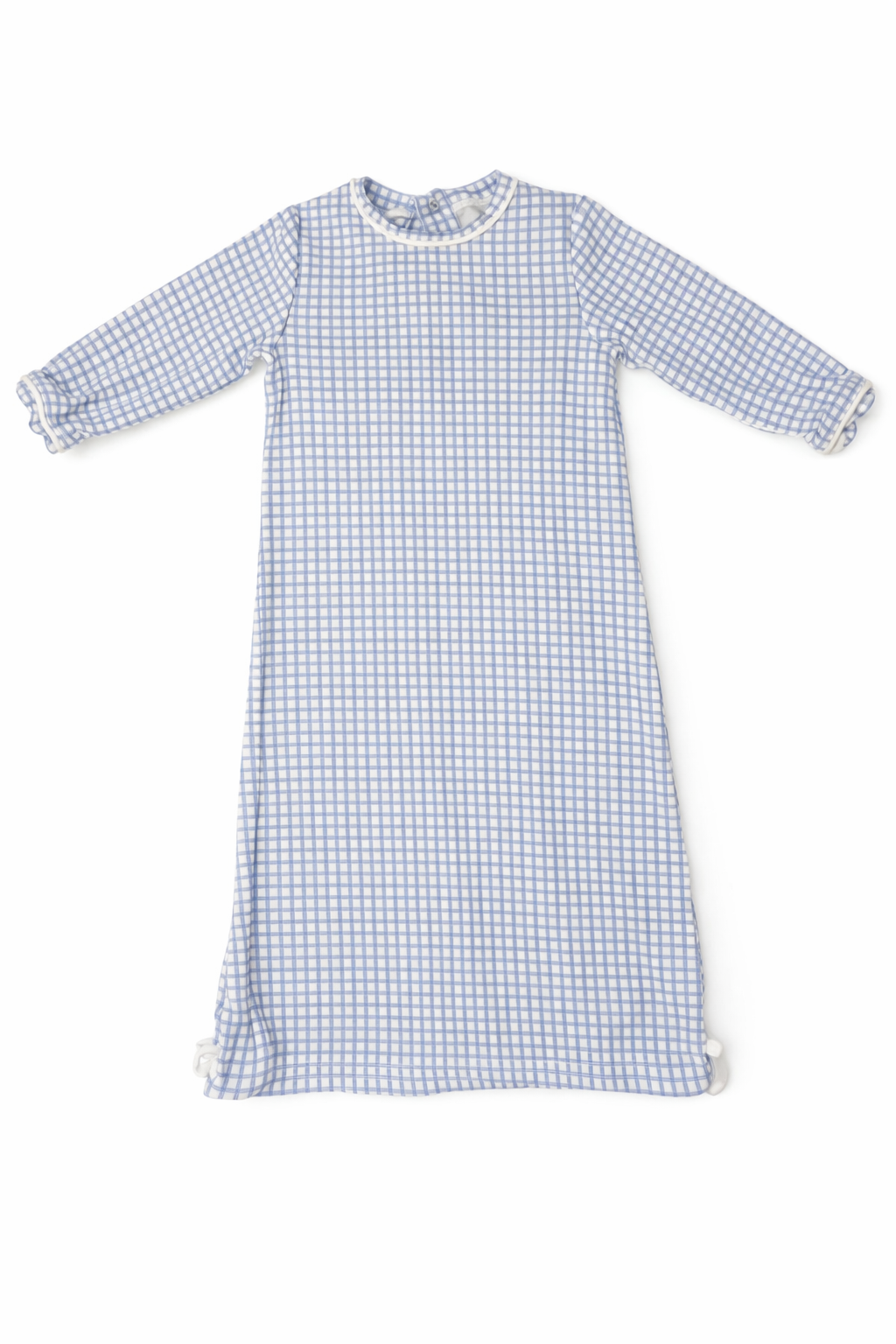 Lila & Hayes Blue Gingham Nightgown EUC size 3-6M gently used