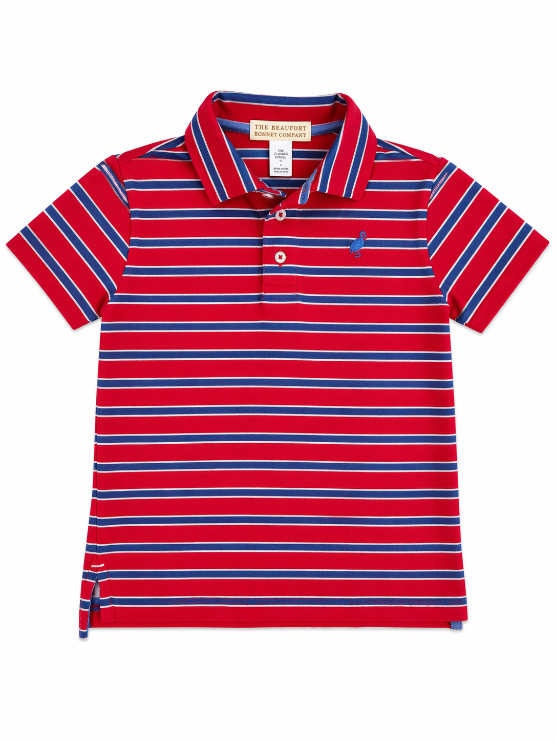 The Beaufort Bonnet Company Red and Blue Short-Sleeve Polo size 10 excellent used condition