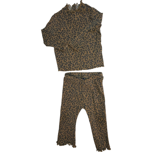 Old Navy Leopard Long-Sleeve & Pants Outfit Set size 12-18M gently used