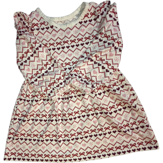 Garanimals White Long-Sleeve Heart & Snowflake Dress size 2T excellent used condition