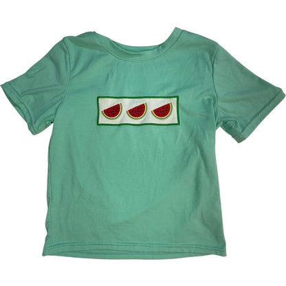 5 - Abby & Evie - Watermelon Applique Shirt and Shorts Set - GUC