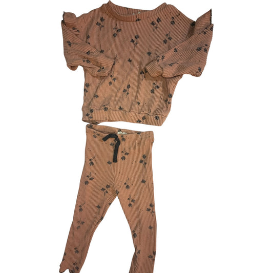 2T Jessica Simpson Coral Floral Sweatsuit Set Play