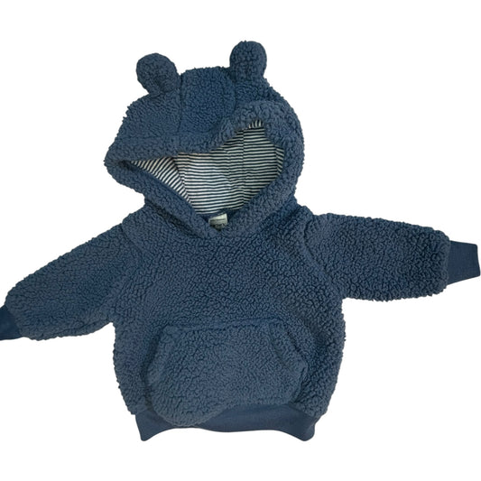 3M Carter's Blue Teddy Bear Hoodie Jacket EUC