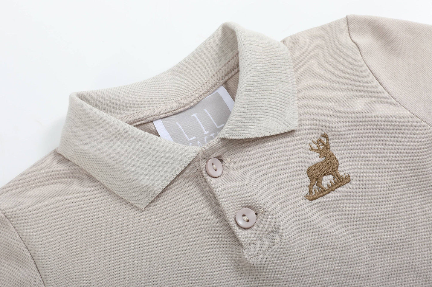 5Y | Lil Cactus | Brown Mule Deer Polo Shirt | NWT