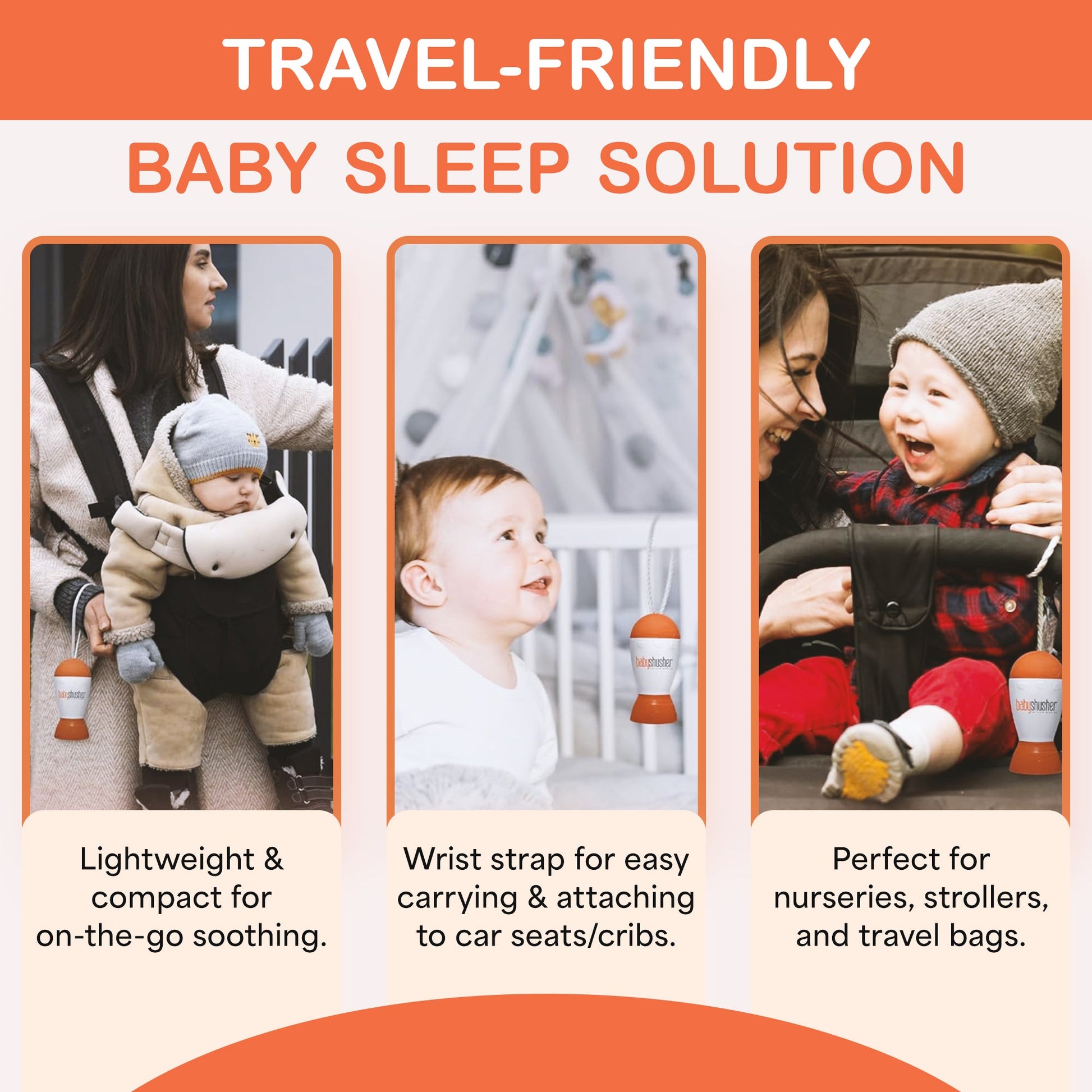 Baby Shusher Sound Machine for Newborn Sleep – Real Human Shushing Sound