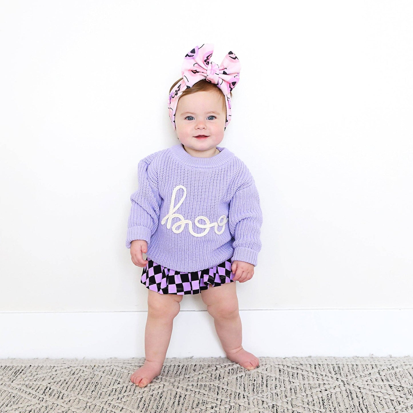 2T/3T | Gigi and Max | Boo Purple Solid Knit Halloween Sweater | NWT