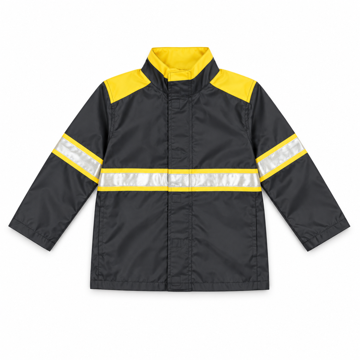 Crazy 8 black and yellow reflective dress-up jacket, size 7/8