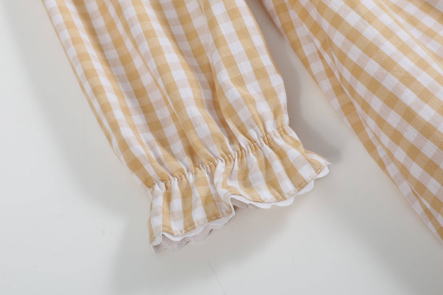 2T | Lil Cactus | Light Brown Gingham Pumpkin Vine Ruffle Dress | NWT