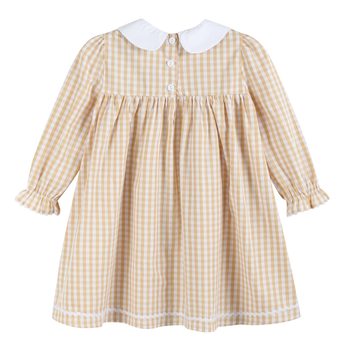 2T | Lil Cactus | Light Brown Gingham Pumpkin Vine Ruffle Dress | NWT